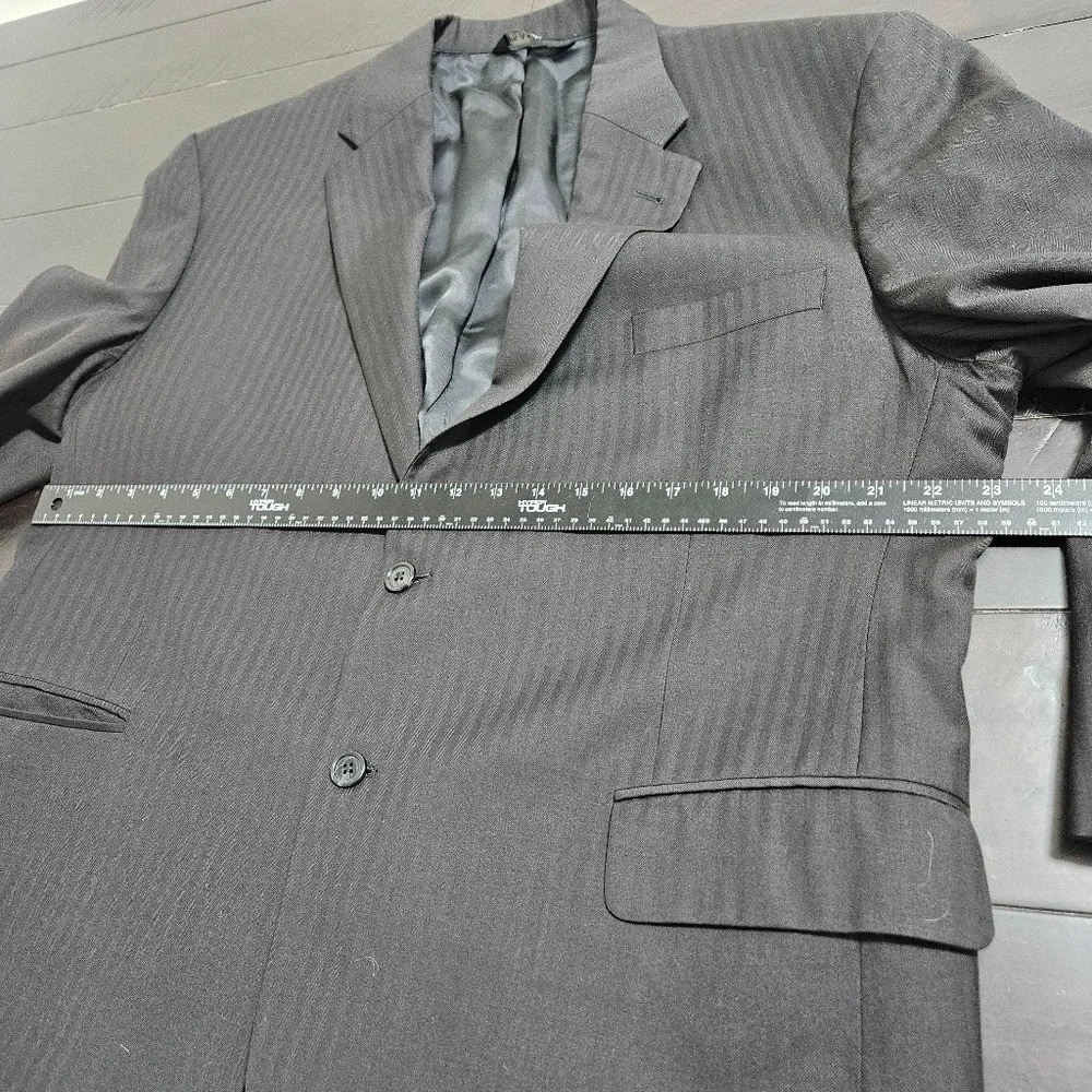 Jos A. Bank Mens 100% Wool Sport Coat‎ Blazer Jacket Wedding Preppy Black 46S